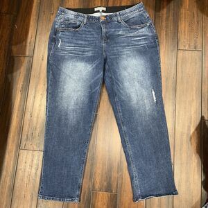 WIT & WISDOM Jeans Size 18W  Women's Dark Wash Stretch Mid-Rise Straight